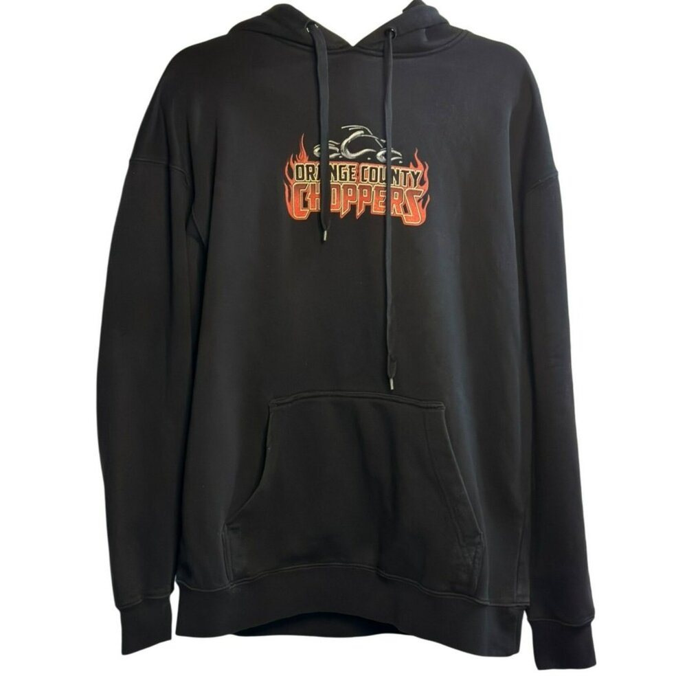 Orange County Choppers Hoodie – Winged Flaming Rider Graphic‎ Pullover 21"x27"